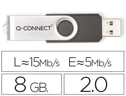 Memoria Flash Q-Connect USB 2.0 8 GB